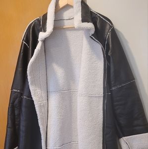 Faux sheerling coat
